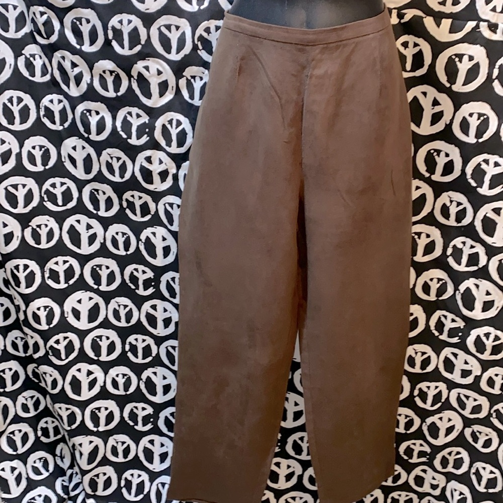 ULTRA SUEDE/FAUX SUEDE POLYESTER WIDE LEG PANTS SZ 14 PART OF 3 PC SUIT